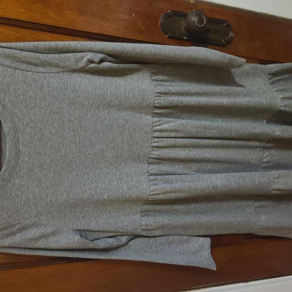 Gray Long Sleeve Dress